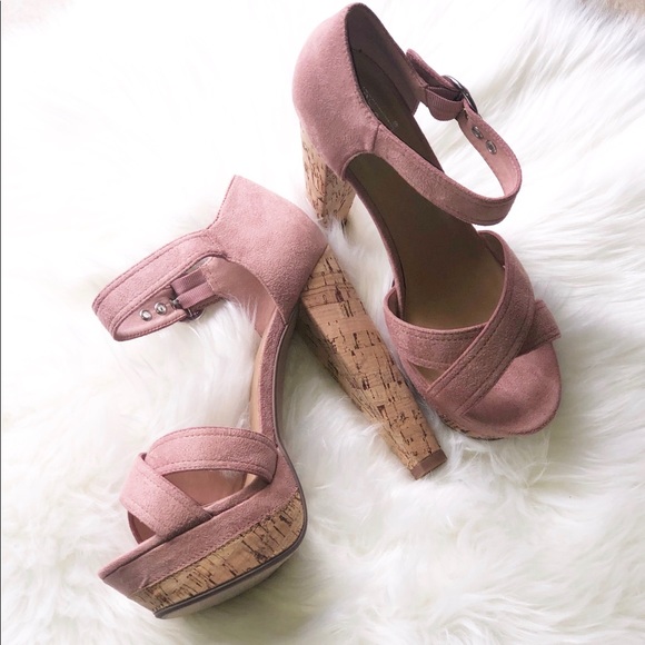 Speed Limit 98 Shoes - Ankle Strap Cone Heel Cork Sandals